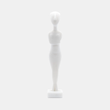 Cycladic Sculpture, Naxos Marble Female Figurine H18.5