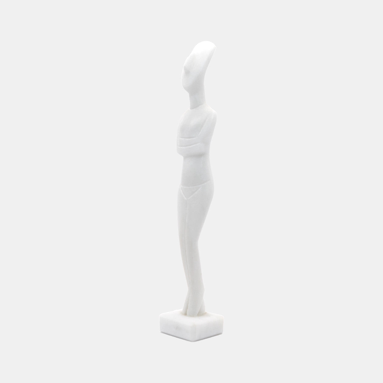 Cycladic Sculpture, Naxos Marble Female Figurine H18.5