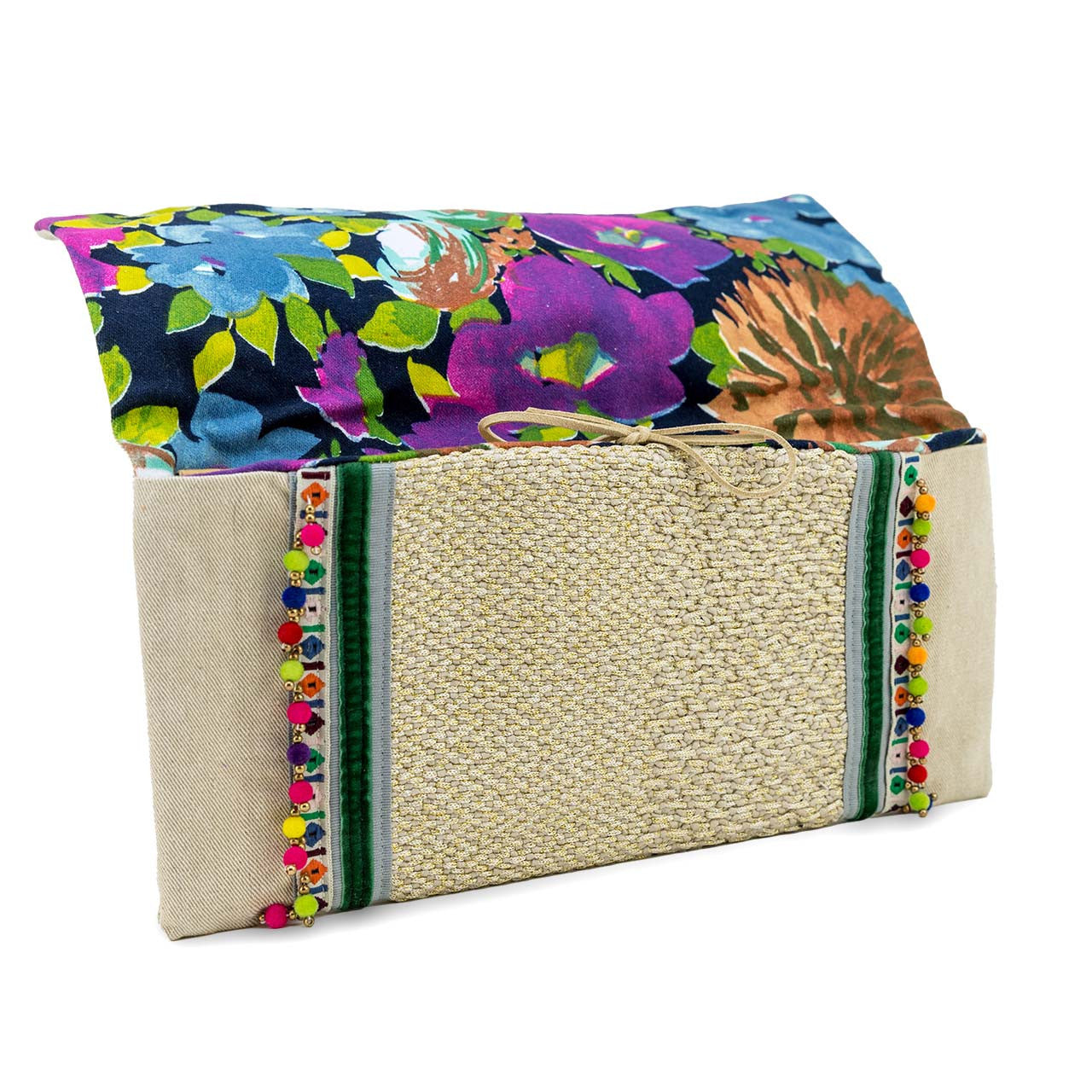 Boho Multicoloured Tassel Envelope, Handcrafted Pouch