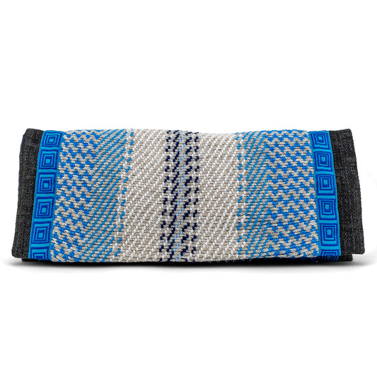 Tereza of Naxos Gray and Blue Meander Envelope, Handcrafted Pouch Bags 95 € Tereza's Greek Concept Store
