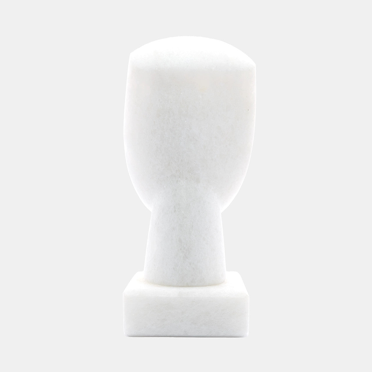 Handmade Cycladic Head Sculpture – Round Spedos Naxos Marble