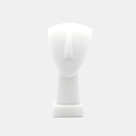 Exquisite, handcrafted Triangle Spedos Head, crafted from Naxos Marble, embodying the minimalistic elegance of Cycladic art in a captivating figurine.