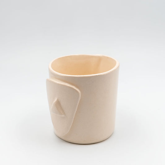 Cycladian Style, Short Ceramic Mug in Ivory