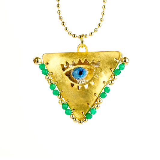 Viridian Green "Filakto" Talisman, Lucky Charm, Pendant