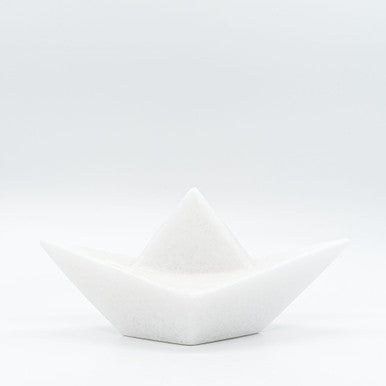 Paper Boat, Large, Naxos Marble
