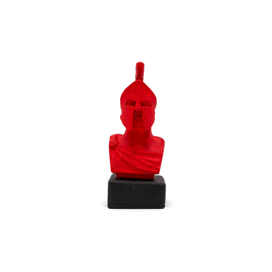 Bring the legendary King Leonidas and the fiery spirit of ancient Sparta to life with this striking handcrafted red Spartan warrior figurine. Meticulously shaped from durable clay and concrete, this bold decorative piece encapsulates history and artistry.