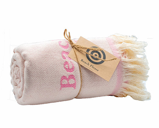 Pink Elephant, Premium Cotton Beach Towel