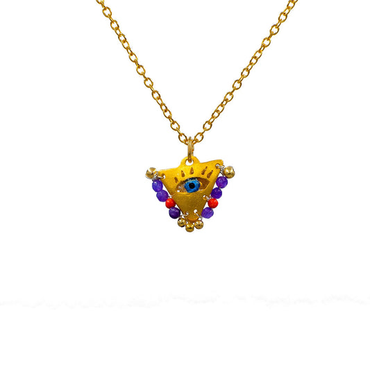 Tereza of Naxos Purple & Red "Fylachto" Talisman Pendant Jewellery 59 € Tereza's Greek Concept Store