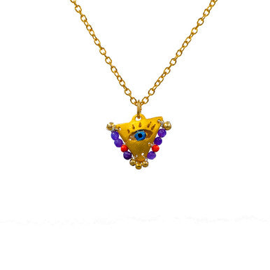 Purple & Red "Fylachto" Talisman Pendant