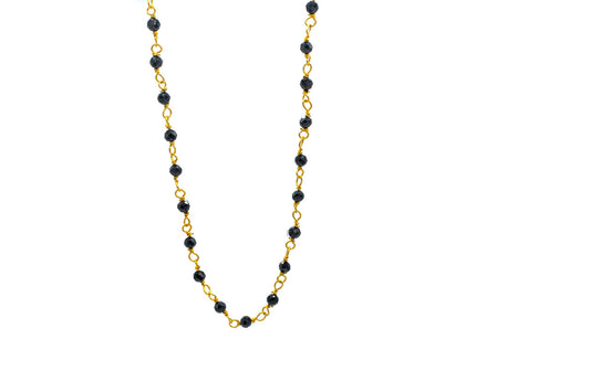Rosary Necklace in Gold Plated Silver
