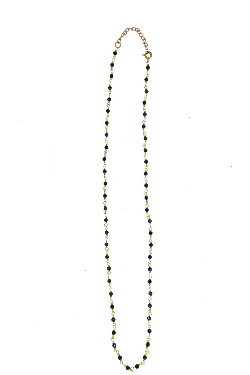 Rosary Necklace in Gold Plated Silver