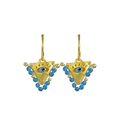 Cobalt Blue "Filakto" Talisman Earrings
