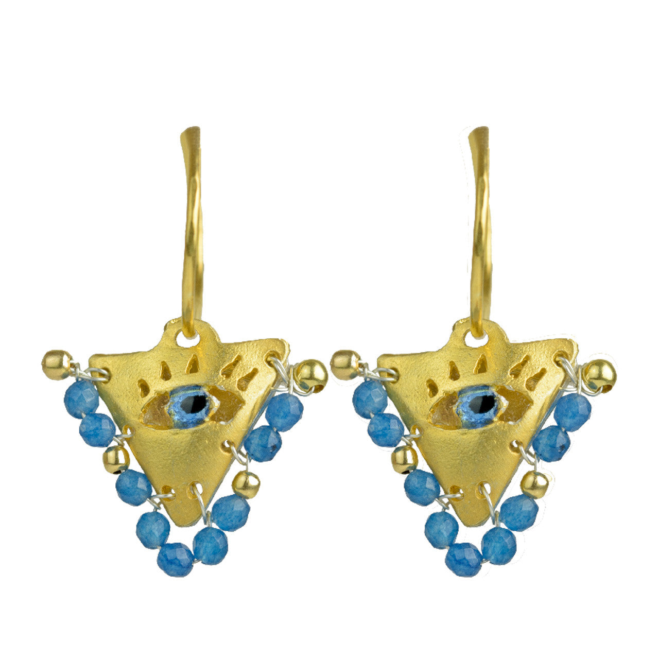 Cobalt Blue "Filakto" Talisman Earrings