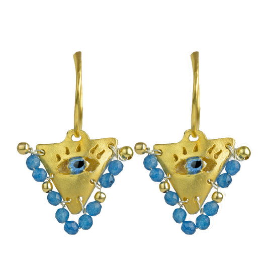 Cobalt Blue "Filakto" Talisman Earrings