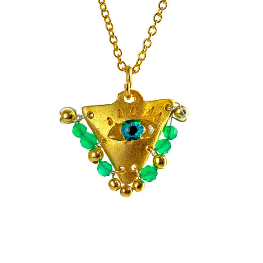 Tereza of Naxos Emerald "Fylachto" Talisman, Lucky Charm, Pendant Jewellery 59 € Tereza's Greek Concept Store