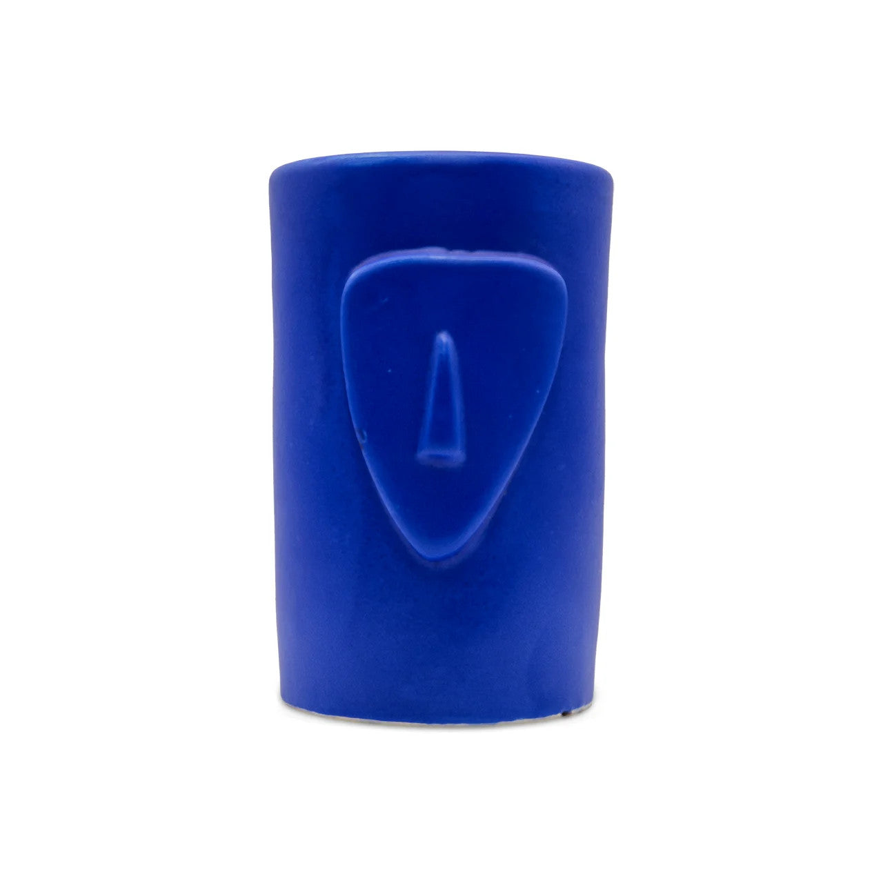 Handcrafted ceramic mug featuring Cycladic-style face art, painted in Aegean blue, skilfully made in Greece for a rustic, coastal charm.