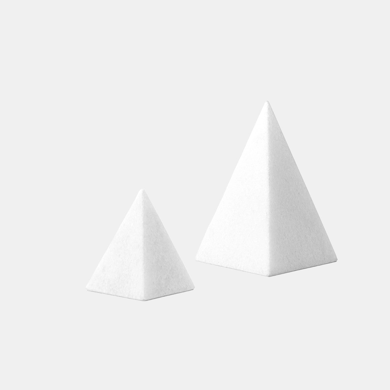 Thassos White Marble Pyramid Sculpture | Greek Handcrafted Art Piece