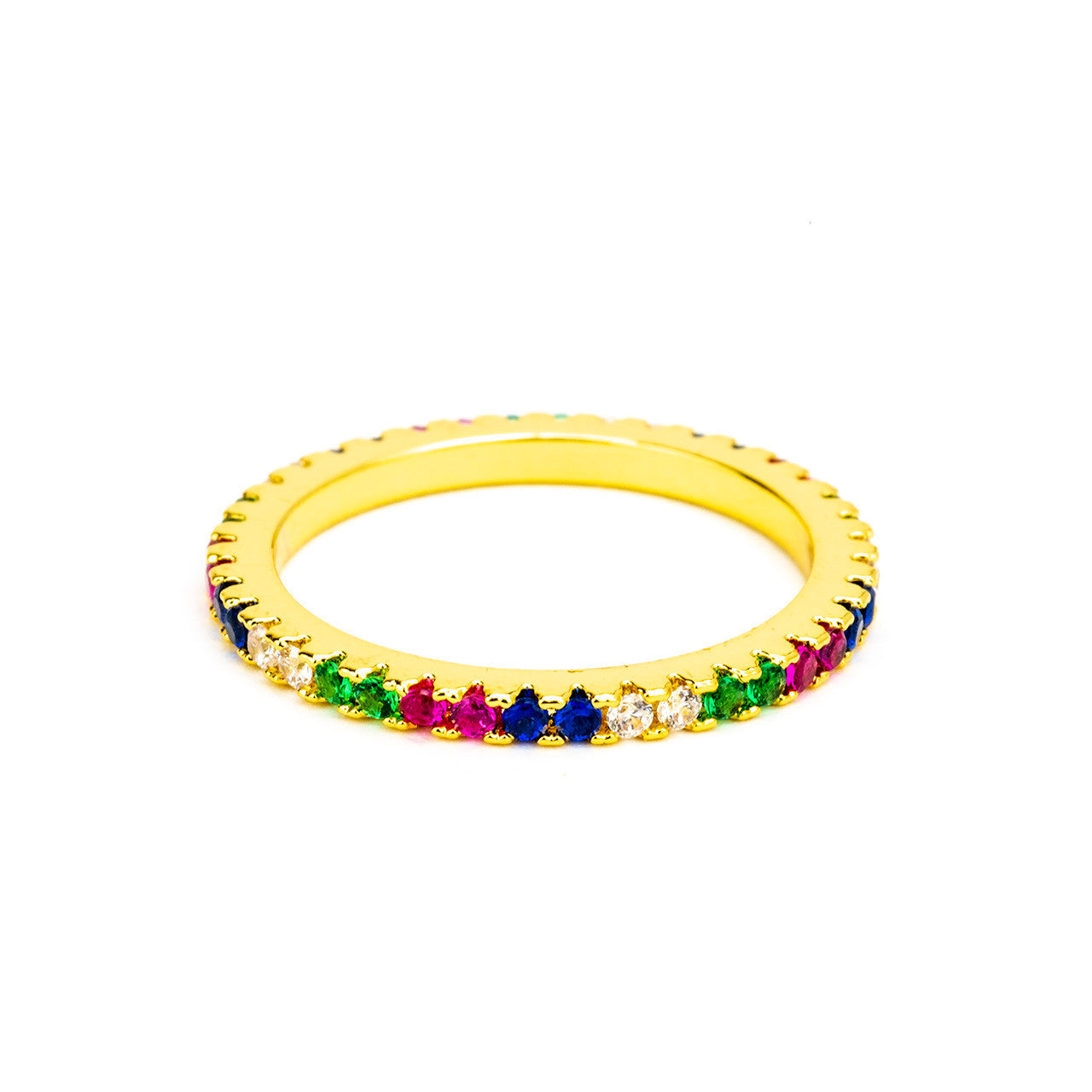 Tereza of Naxos Zircon Superstar Gold Plated Ring Jewellery 45 € Tereza's Greek Concept Store