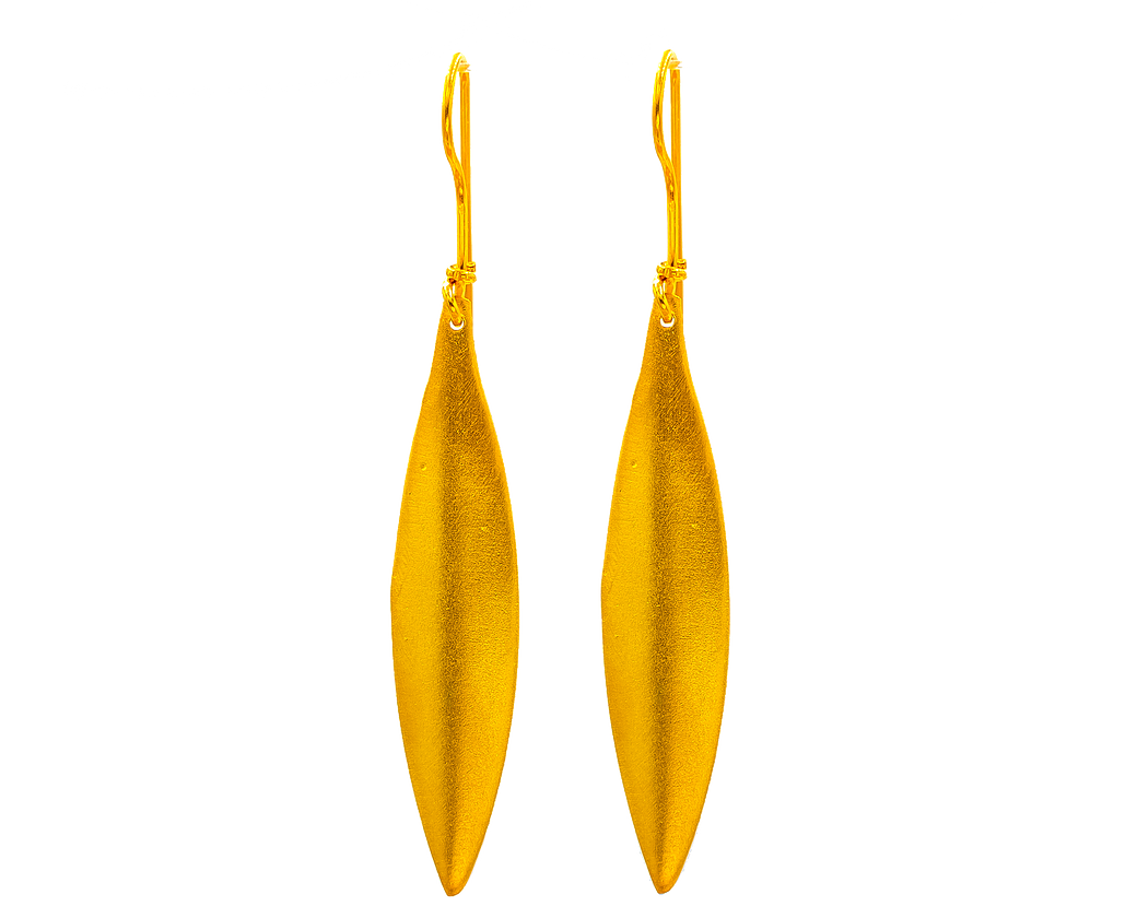 Tereza of Naxos Golden Olive Tree Leaf, Earrings in Gold Plated Silver Jewellery 79 € Tereza's Greek Concept Store