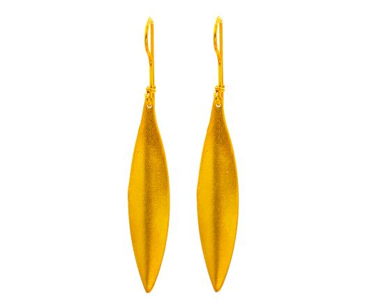Tereza of Naxos Golden Olive Tree Leaf, Earrings in Gold Plated Silver Jewellery 79 € Tereza's Greek Concept Store