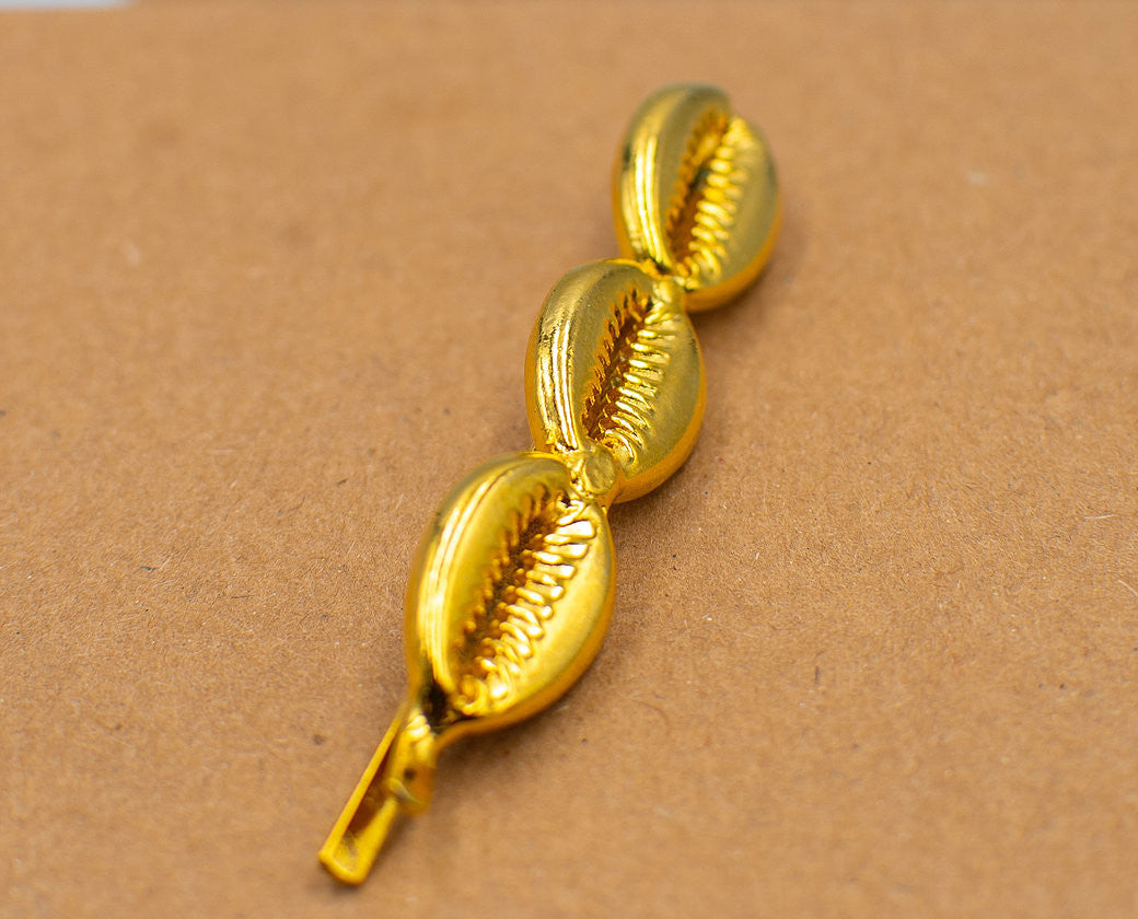Sea Shell Summer Hair Clip in Gold
