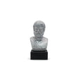 Handcrafted Greek statue of Aristotle in silver, finely sculpted figurine depicting ancient philosopher in traditional gar...