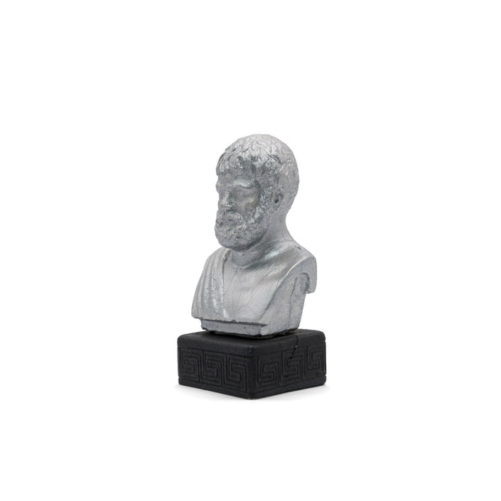Close up of handmade aristotle figurine