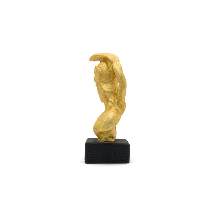 Close up of handmade goddess athena figurine
