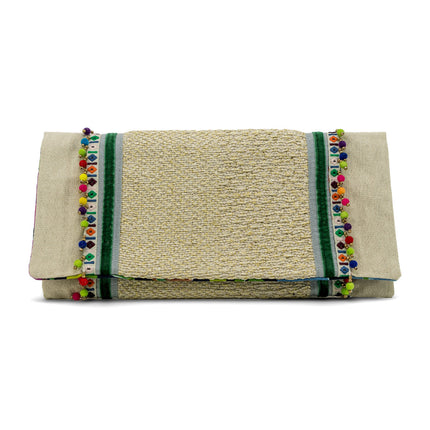 Tereza of Naxos Boho Multicoloured Tassel Envelope, Handcrafted Pouch Bags 95 € Tereza's Greek Concept Store