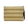 Natural Straw Pouch in Caramel and Beige Handcrafted in Greece