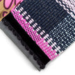 Boho Black Pompons Envelope Pouch in Pink styled view