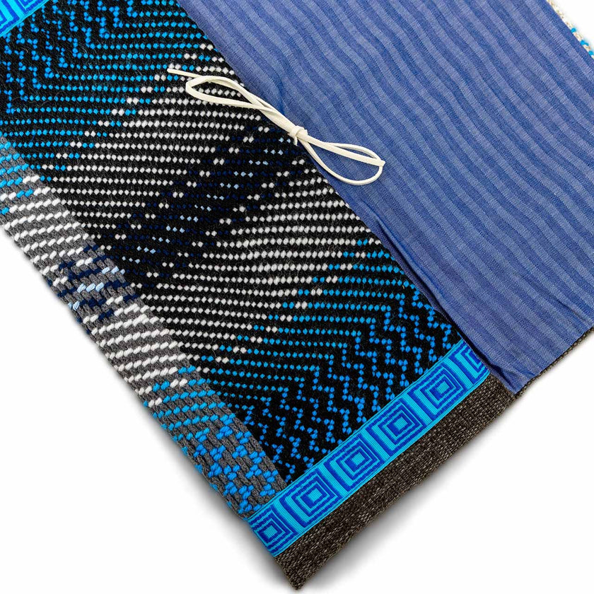 Gray and Blue Meander Envelope detail view