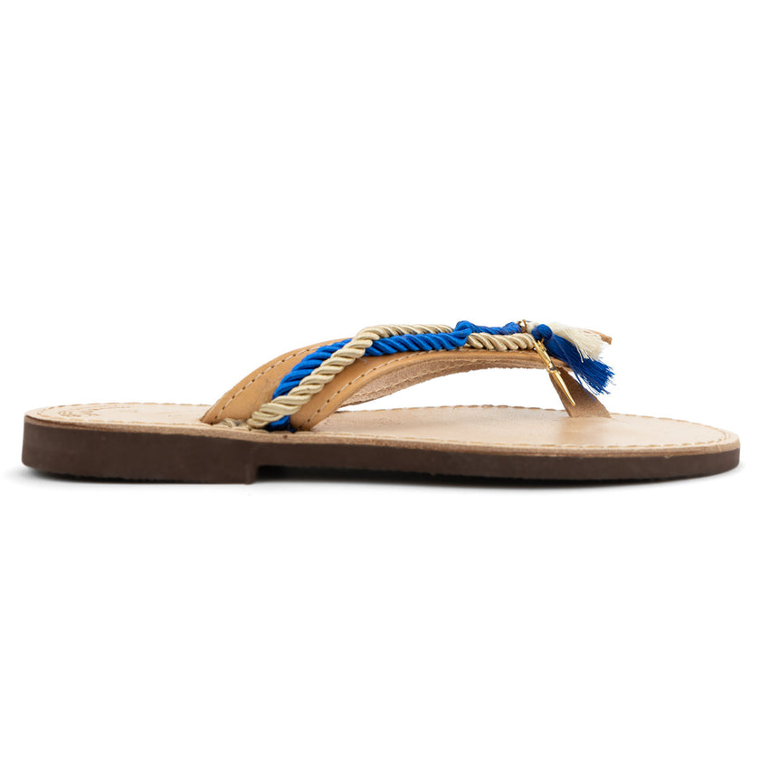 Starfish, Handmade Leather Sandals, with Nautical Rope