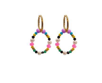 Boho Style, Colourful, Hoop Earrings Jewellery 35 € Tereza's Greek Concept Store