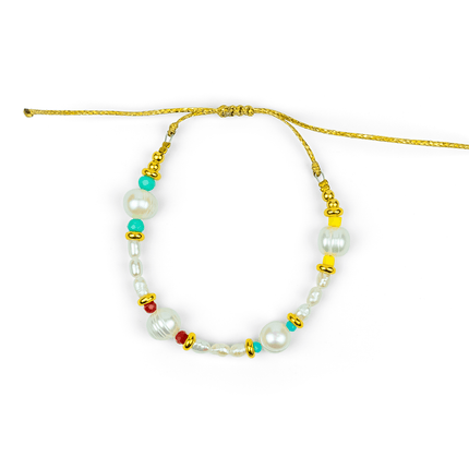 Boho Style, Colourful, Mother of Pearl Bracelet