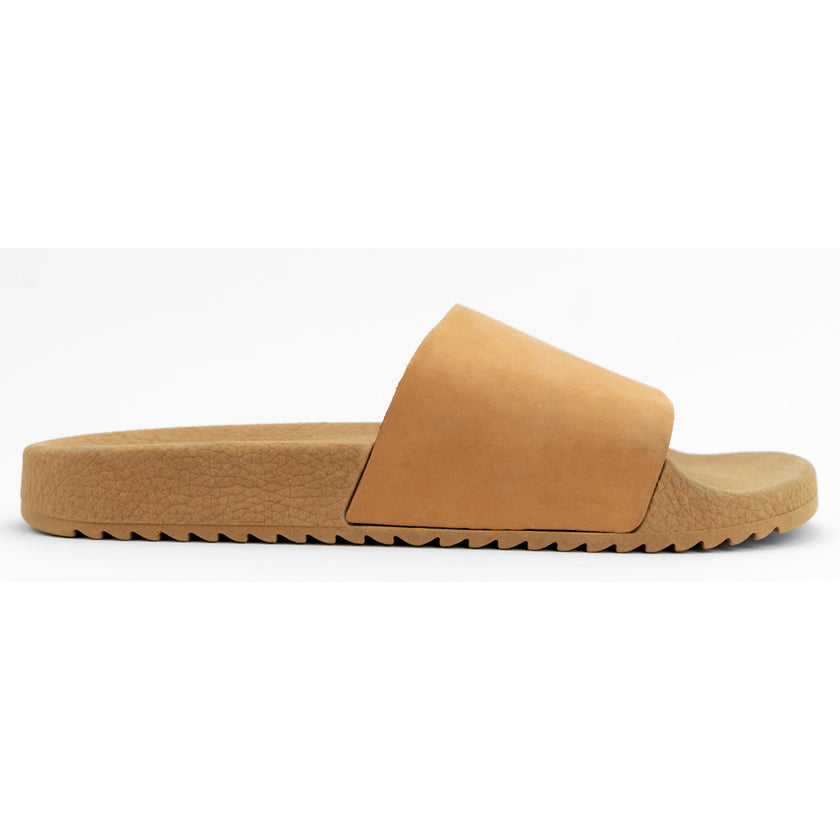 Leather Flatforms in Beige