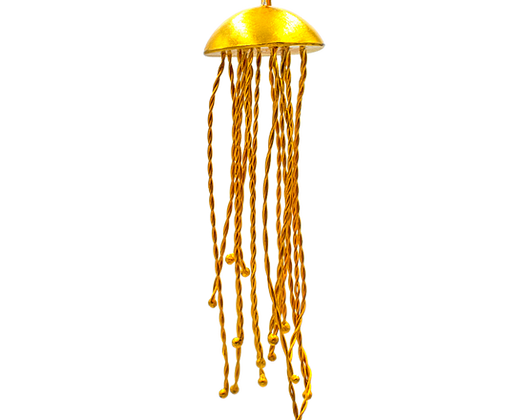Jellyfish Earrings in Gold Plated Silver