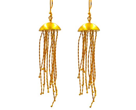 Tereza of Naxos Jellyfish Earrings in Gold Plated Silver Jewellery 230 € Tereza's Greek Concept Store