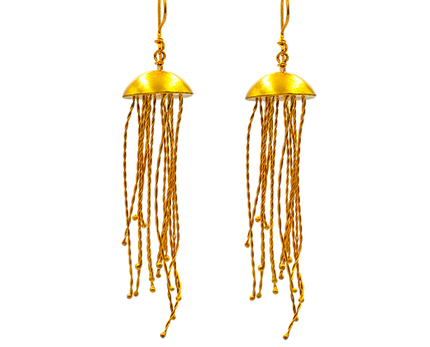 Jellyfish Earrings in Gold Plated Silver