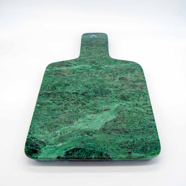 Close up of classic cutting board, tinos green marble