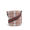 Ethnic Wild Orchid and Orange Handwoven Bucket Bag detail view