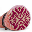 Ethnic Wild Orchid and Orange Handwoven Bucket Bag styled view