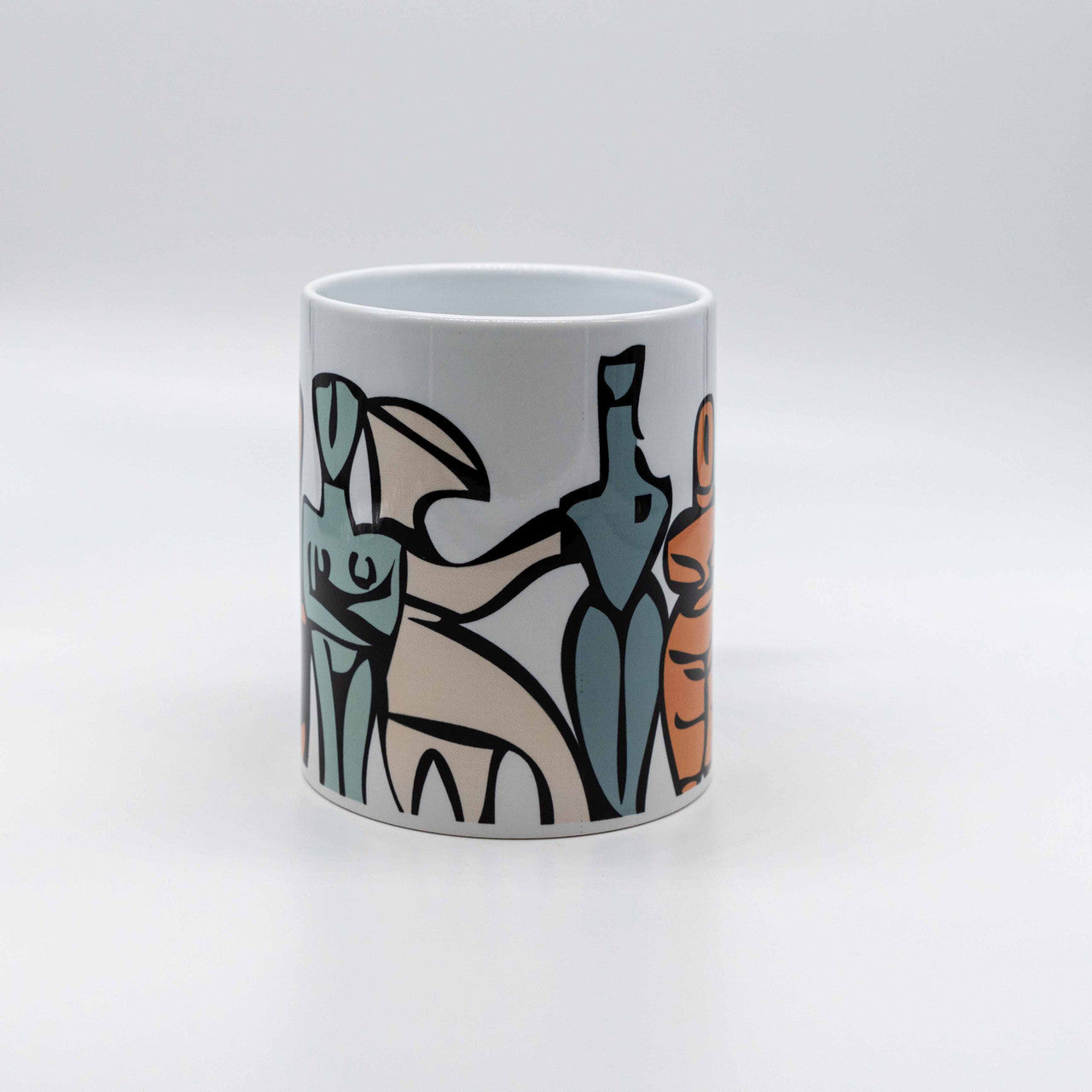Colourful Cycladic Art Porcelain Mug