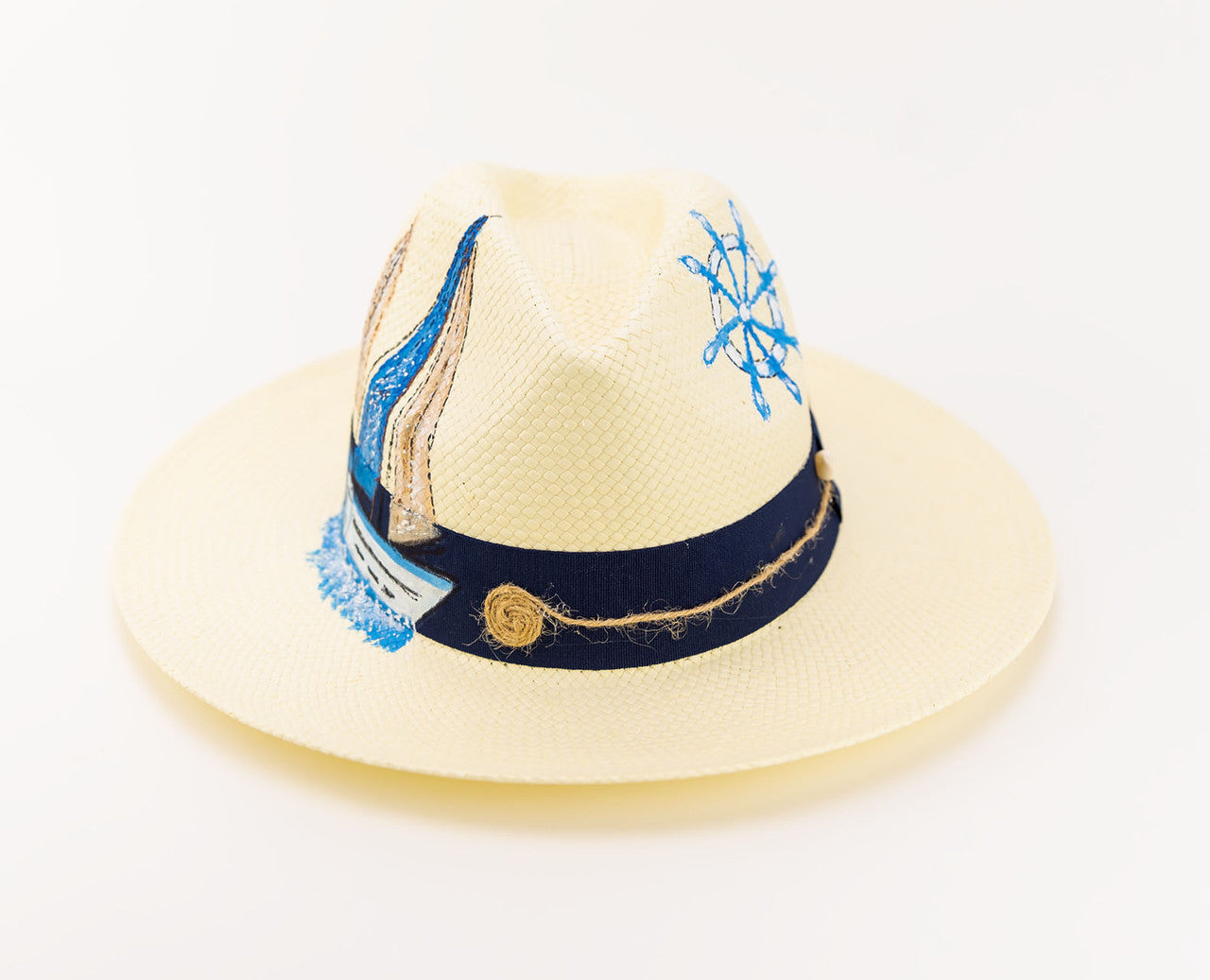 Come Sail With Me, Fedora, Hand-painted Hat