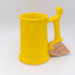 Ceramic Beer Glass in Bright Yellow