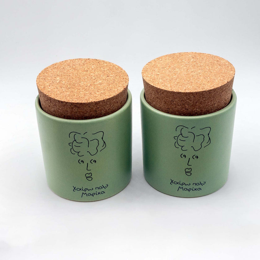 Set of 2 Meet Marika Sugar/Coffee Jar styled view