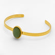 Emerald Dream Stone Gold Plated Adjustable Bangle Bracelet