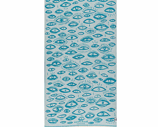 Close up of eye spy, premium cotton beach towel