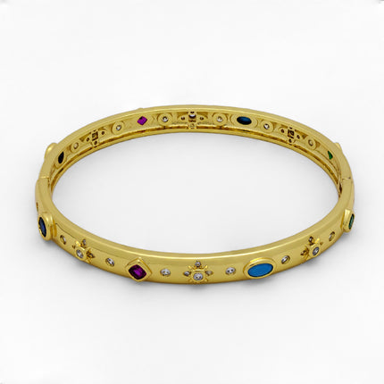 Tereza of Naxos Zirconia Dream, Gold Bangle, Bracelet Jewellery 49 € Tereza's Greek Concept Store