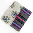 Gray & Purple Pompons Boho Envelope Pouch detail view
